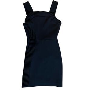 🖤 NWT The‎ Kooples Pleated-Trim Bodycon Mini Dress (FR 0 / US XS)